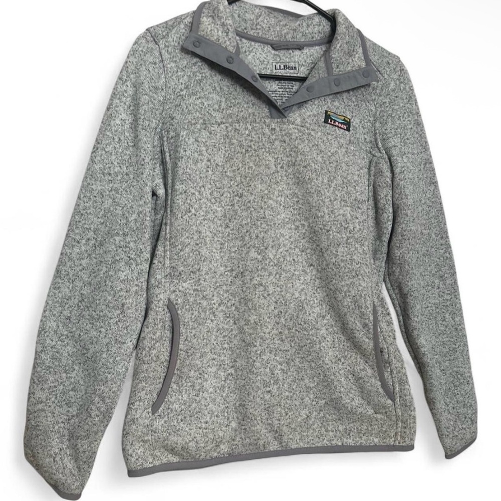 L.L.Bean Pewter Sweater Fleece Pullover (S)